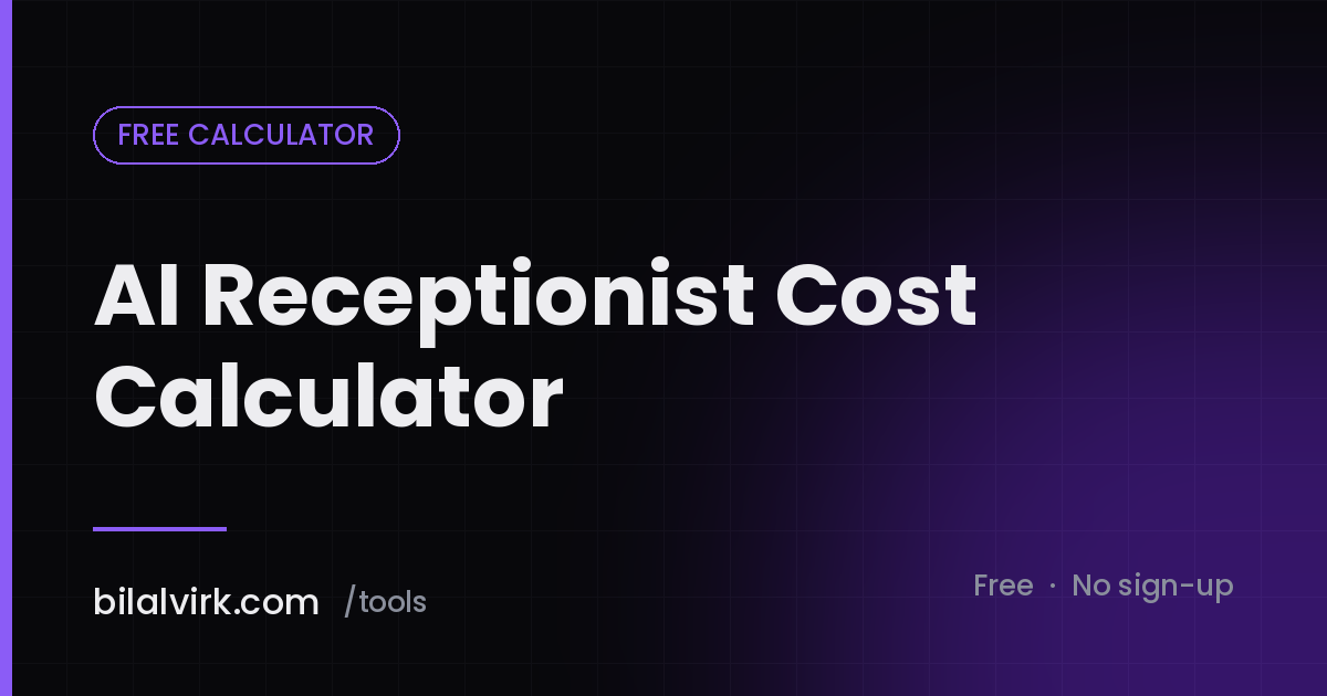 AI Receptionist Cost Calculator