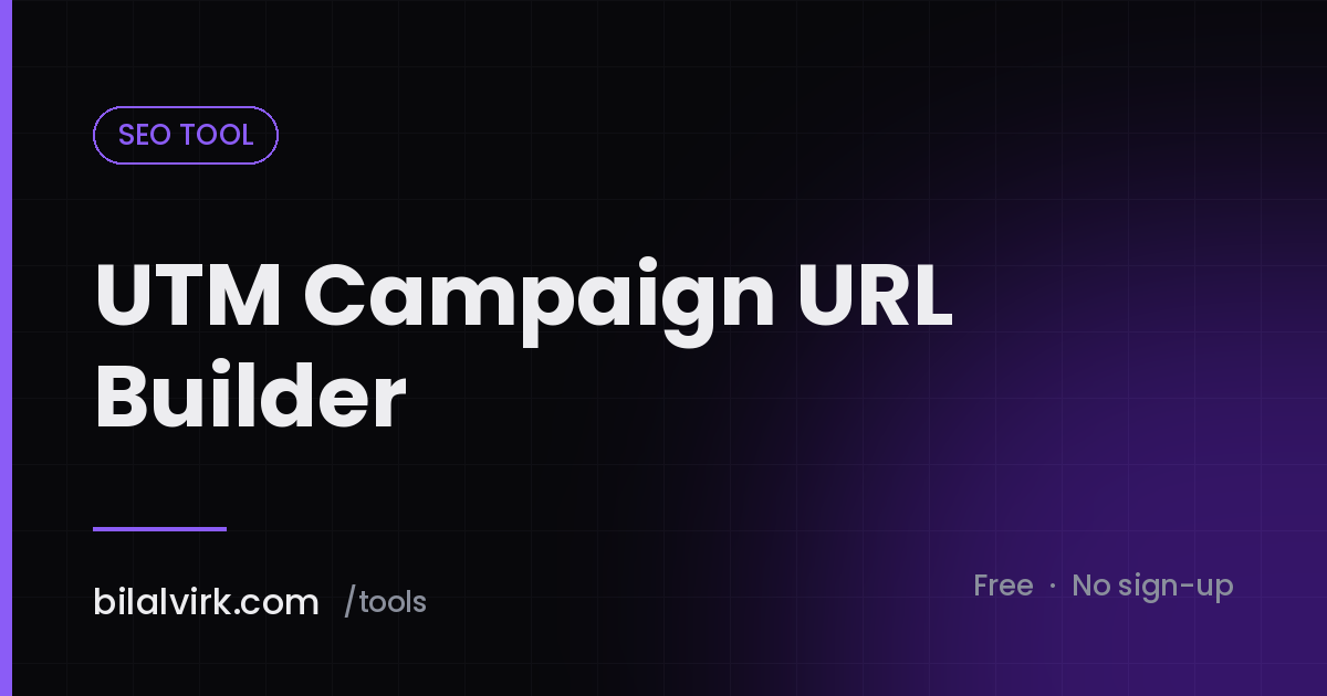UTM Campaign URL Builder