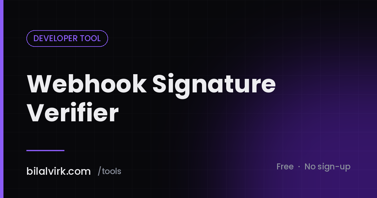 Webhook Signature Verifier