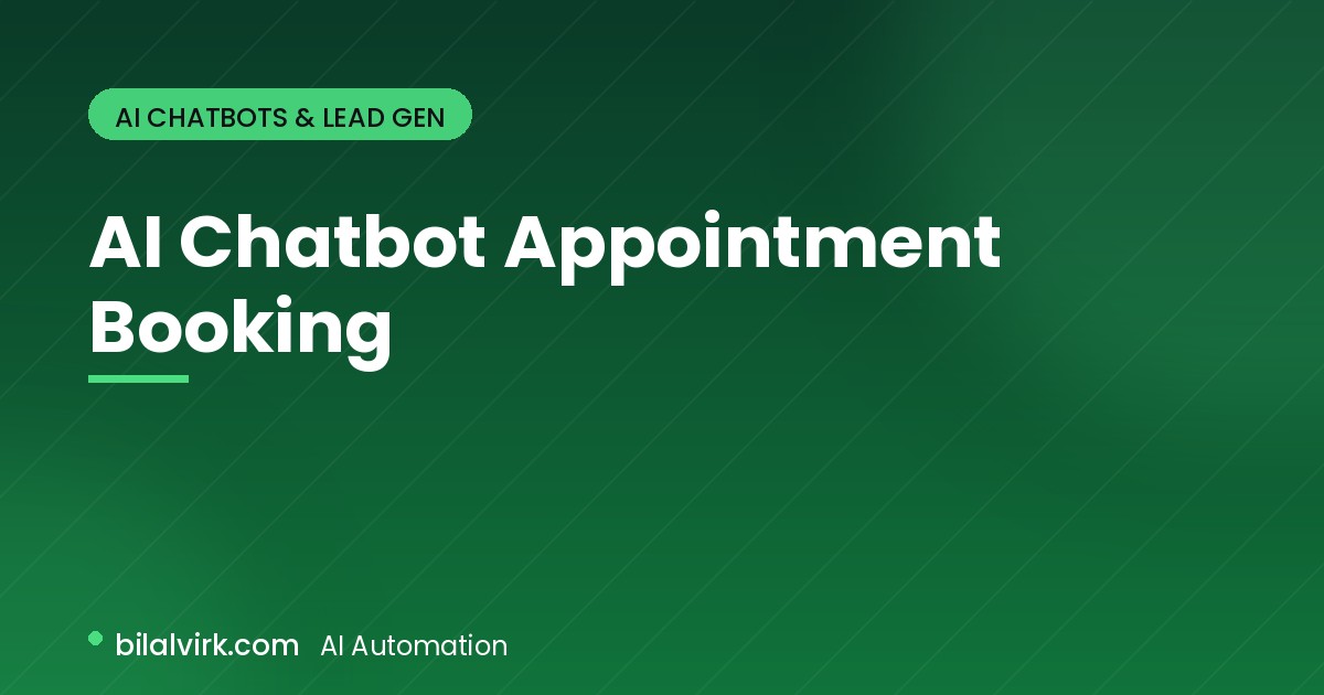 AI Chatbot Appointment Booking