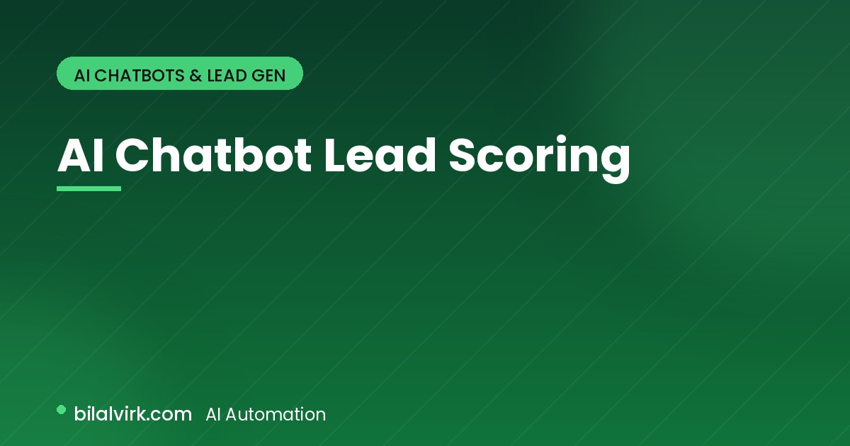 AI Chatbot Lead Scoring