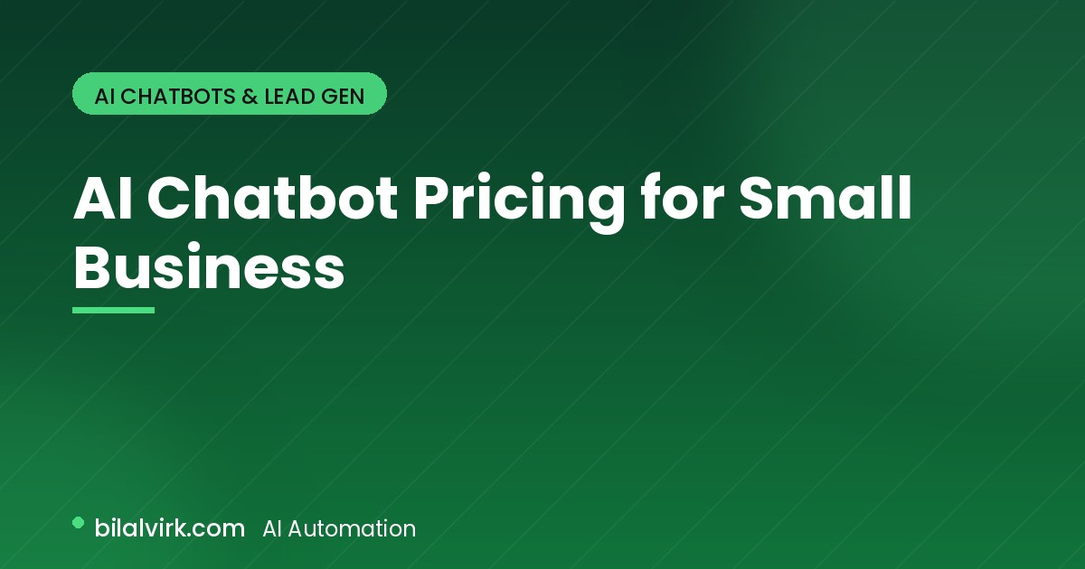 AI Chatbot Pricing for Small Business