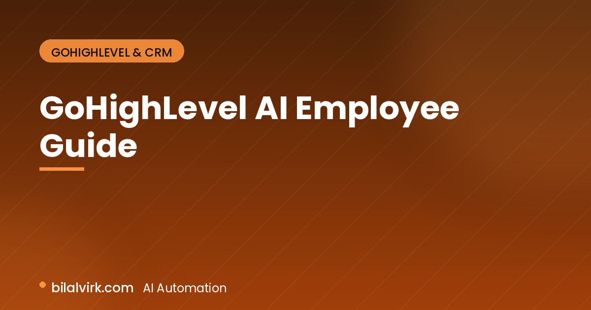 GoHighLevel AI Employee Guide