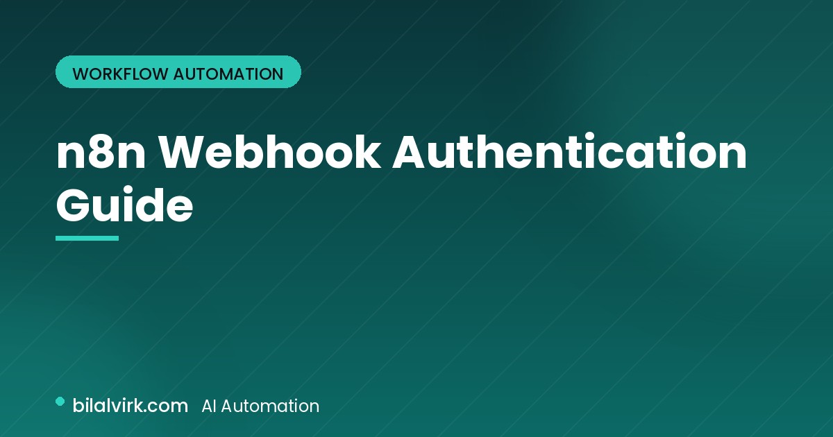 n8n Webhook Authentication Guide